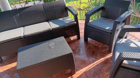 Meble ogrodowe Corfu Set Triple Max Grafit Curver