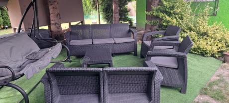 Meble ogrodowe Corfu Set Triple Max Grafit Curver