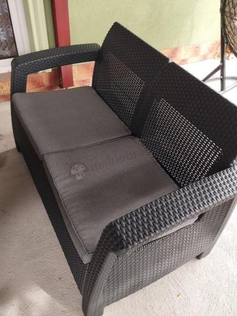 Meble ogrodowe Corfu Set Triple Max Grafit Curver