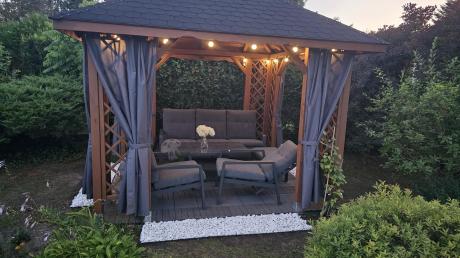 Meble ogrodowe dla 7 osób z regulowanym stolikiem - Tavaro Dining Plus Antracite