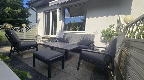 Meble ogrodowe dla 7 osób z regulowanym stolikiem - Tavaro Dining Plus Antracite