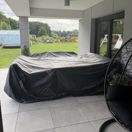 Meble ogrodowe dla 8 osób - sofy 175cm, fotele, stół 160cm ze szklanym blatem - Panaon Grande Elite GG