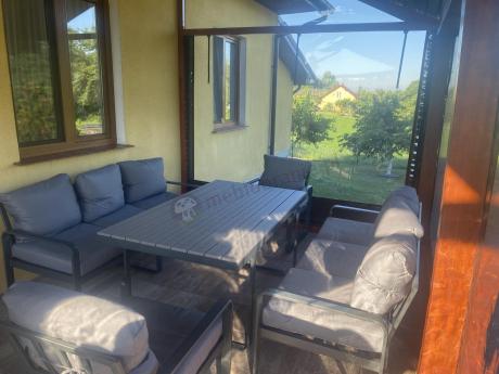 Meble ogrodowe dla 8 osób - sofy 175cm, fotele, stół obiadowy 160cm - Panaon Grande GG