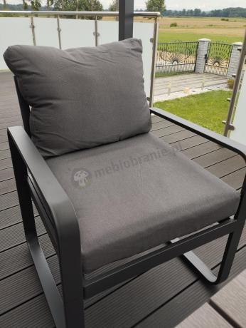 Meble ogrodowe dla 8 osób - sofy 175cm, fotele, stół obiadowy 160cm - Panaon Grande GG