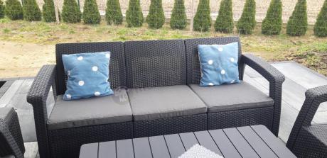 Meble Ogrodowe Meblobranie CTL7 z podnoszonym stolikiem Grafit