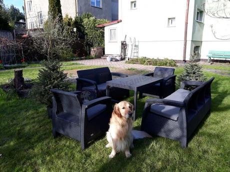 Meble Ogrodowe Meblobranie CTL7 z podnoszonym stolikiem Grafit