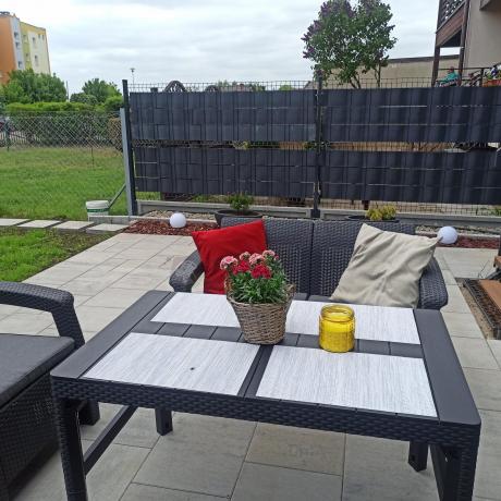 Meble Ogrodowe Meblobranie CTL7 z podnoszonym stolikiem Grafit