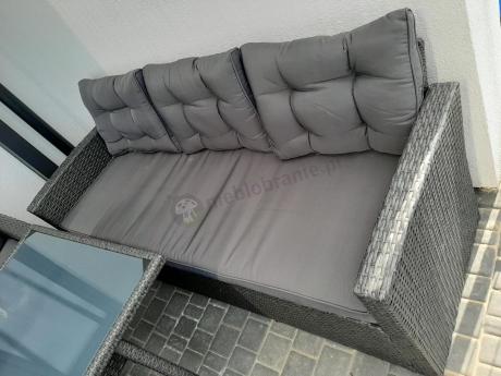 Duże meble ogrodowe technorattanowe na 8 osób