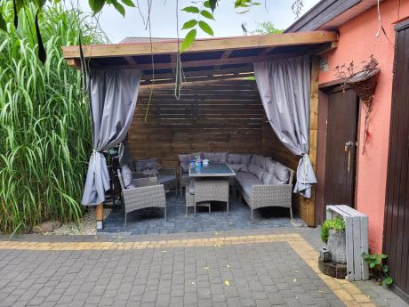 Meble ogrodowe narożne z technorattanu Perata Corner Plus Dark Grey