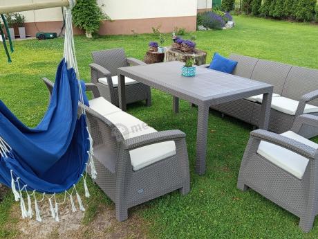 Meble ogrodowe obiadowe Corfu Fiesta Max Cappuccino