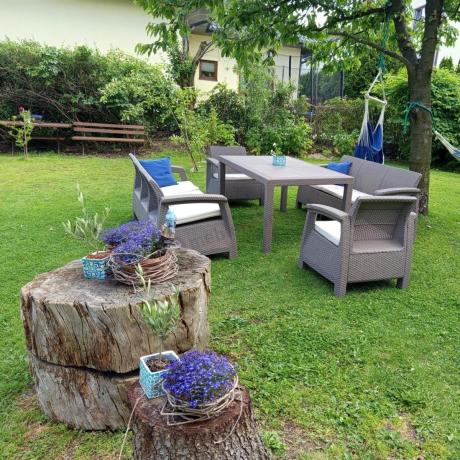 Meble ogrodowe obiadowe Corfu Fiesta Max Cappuccino