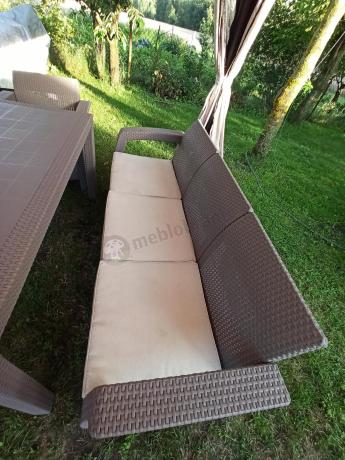 Meble ogrodowe obiadowe Corfu Fiesta Max Cappuccino