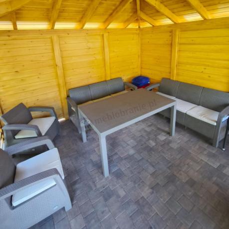 Meble ogrodowe obiadowe Corfu Fiesta Max Cappuccino