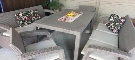 Meble ogrodowe obiadowe Corfu Fiesta Max Cappuccino