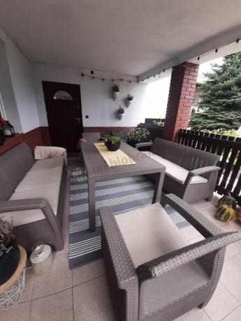 Meble ogrodowe obiadowe Corfu Fiesta Max Cappuccino