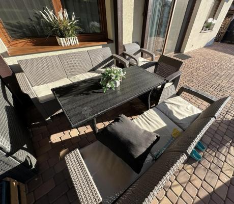 Meble ogrodowe obiadowe Corfu Fiesta Max Cappuccino