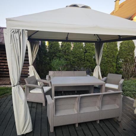 Meble ogrodowe obiadowe Corfu Fiesta Max Cappuccino