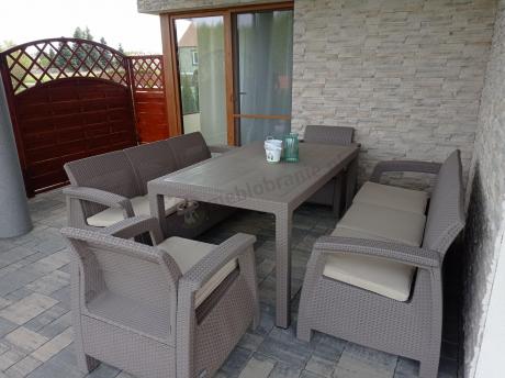Meble ogrodowe obiadowe Corfu Fiesta Max Cappuccino