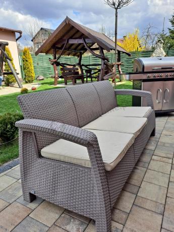 Meble ogrodowe obiadowe Corfu Fiesta Max Cappuccino