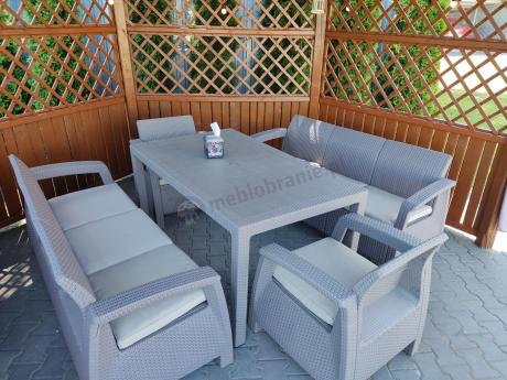 Meble ogrodowe obiadowe Corfu Fiesta Max Cappuccino