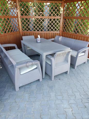 Meble ogrodowe obiadowe Corfu Fiesta Max Cappuccino