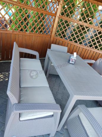Meble ogrodowe obiadowe Corfu Fiesta Max Cappuccino