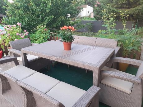 Meble ogrodowe obiadowe Corfu Fiesta Max Cappuccino
