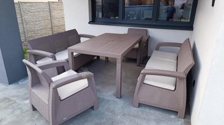 Meble ogrodowe obiadowe Corfu Fiesta Max Cappuccino