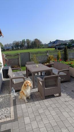 Meble ogrodowe obiadowe Corfu Fiesta Max Cappuccino