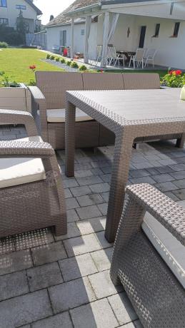 Meble ogrodowe obiadowe Corfu Fiesta Max Cappuccino