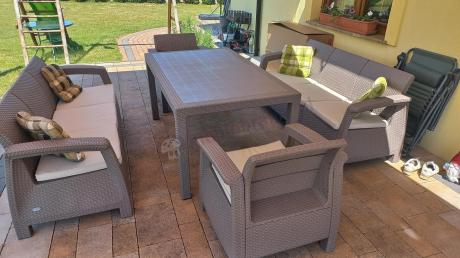 Meble ogrodowe obiadowe Corfu Fiesta Max Cappuccino