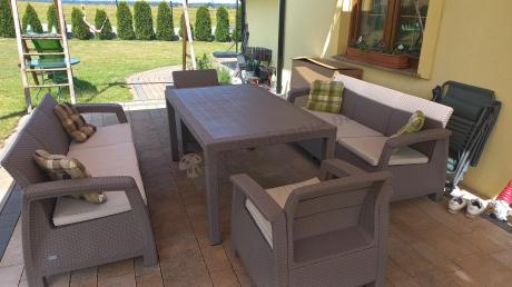 Meble ogrodowe obiadowe Corfu Fiesta Max Cappuccino