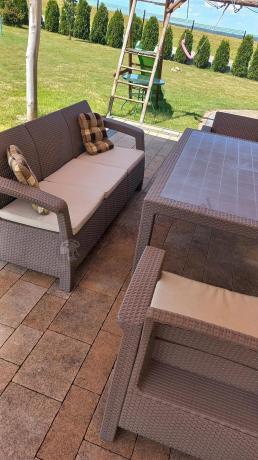 Meble ogrodowe obiadowe Corfu Fiesta Max Cappuccino