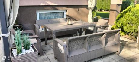 Meble ogrodowe obiadowe Corfu Fiesta Max Cappuccino