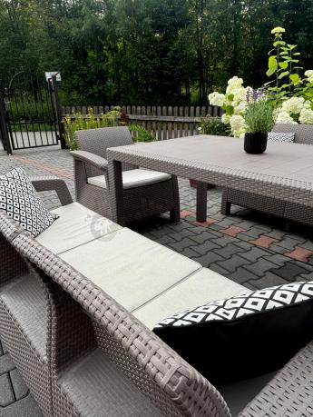 Meble ogrodowe obiadowe Corfu Fiesta Max Cappuccino