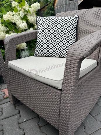 Meble ogrodowe obiadowe Corfu Fiesta Max Cappuccino