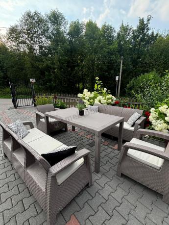 Meble ogrodowe obiadowe Corfu Fiesta Max Cappuccino