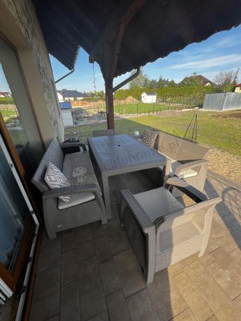 Meble ogrodowe obiadowe Corfu Fiesta Max Cappuccino