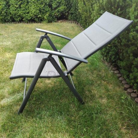 Meble ogrodowe obiadowe dla 8 osób Kantara ze stołem 160-240 cm i składanymi krzesłami