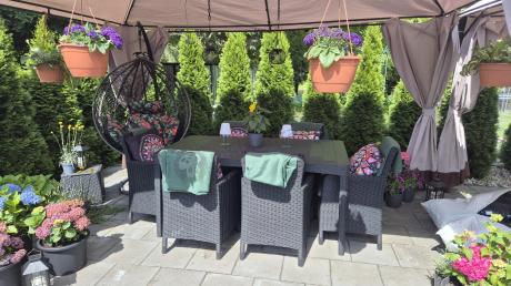 Meble ogrodowe stół 160x90cm i 6 krzeseł Meblobranie TG6 grafit