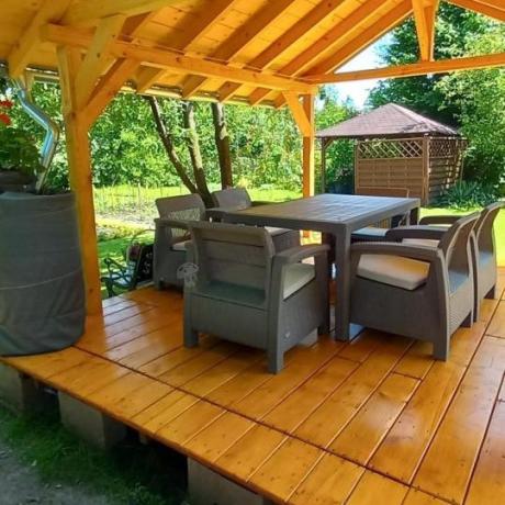 Meble ogrodowe z 6 fotelami i stołem obiadowym CM6 Cappuccino