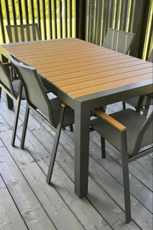Meble ogrodowe z aluminium - stół 210cm i 12 krzeseł - Tanami Marla Antracite