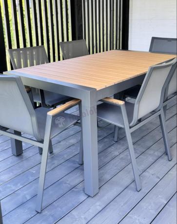 Meble ogrodowe z aluminium - stół 210cm i 12 krzeseł - Tanami Marla Antracite