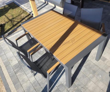 Meble ogrodowe z aluminium - stół 210cm i 12 krzeseł - Tanami Marla Antracite