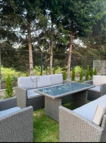 Meble ogrodowe z technorattanu z dużymi sofami Cofete Grande – Anthracite