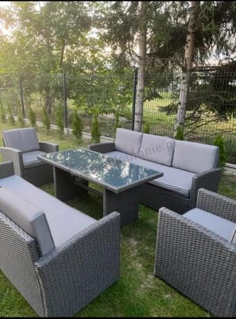 Meble ogrodowe z technorattanu z dużymi sofami Cofete Grande – Anthracite