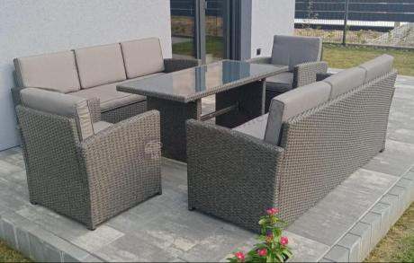 Meble ogrodowe z technorattanu z dużymi sofami Cofete Grande – Anthracite