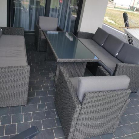 Meble ogrodowe z technorattanu z dużymi sofami Cofete Grande – Anthracite