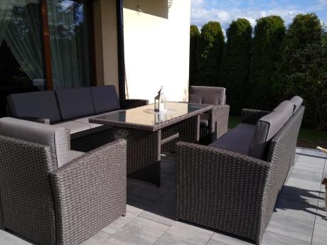 Meble ogrodowe z technorattanu z dużymi sofami Cofete Grande – Anthracite