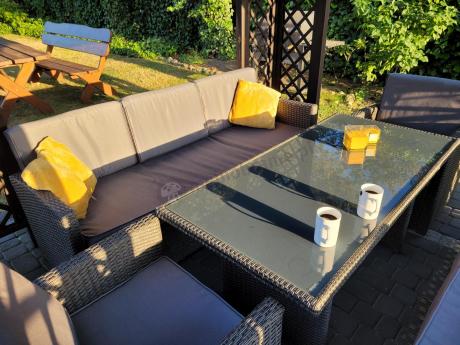 Meble ogrodowe z technorattanu z dużymi sofami Cofete Grande – Anthracite